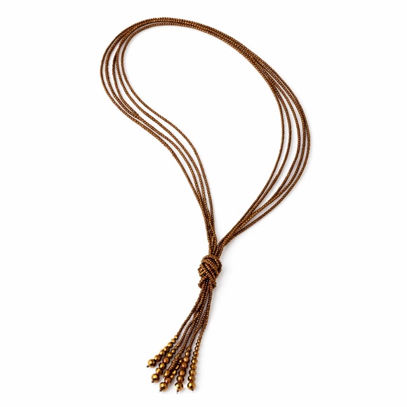 Unbranded Jewelry - Bronze Tassel Necklace Multi Strand